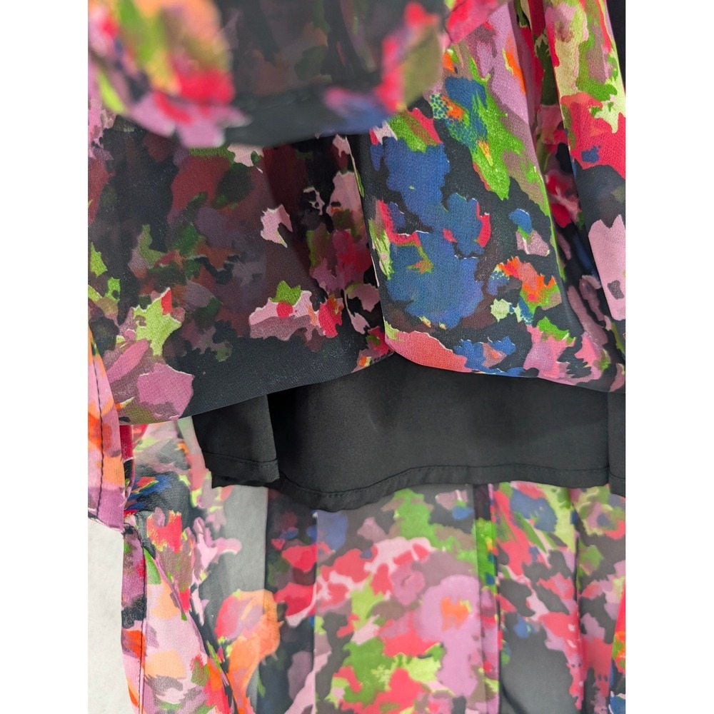 W118 Walter Baker Womens Floral Watercolor Maxi Dress Sleeveless S Racerback - Picture 5 of 13